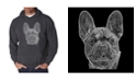 LA Pop Art Men's Word Art Hooded Sweatshirt - French Bulldog